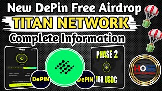 🪂 TITAN NETWORK DePin FREE AIRDROP FULL GUIDE // NEW DePin NODE RUN AIRDROP // FREE AIRDROP 2025