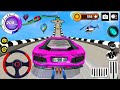 Red Colour Ramp Car Racing Flyover 3D Game |Ramp Car Stunt Racing  | Car Racing Video New Game play
