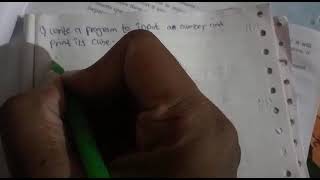 program to input a number and print its cube.