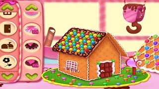 Colorful Candy House Decoration | Making a Yummy Candy Gingerbread House screenshot 2