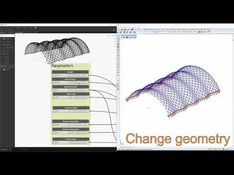 Dynamo To AxisVM - Demo #2 - Corrugated vault grid shell