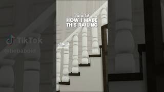 How I made this custom railing in bloxburg #roblox #bloxburg #shorts