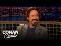 Robert Downey Jr. Describes His On-Screen Kiss With Val Kilmer | Late Night with Conan O’Brien