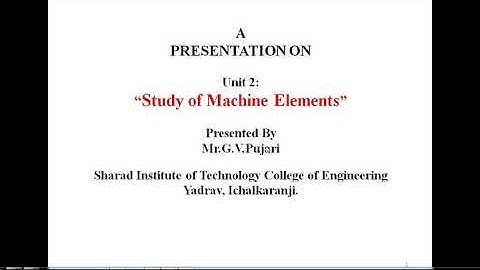 Study of Machine element video No 6