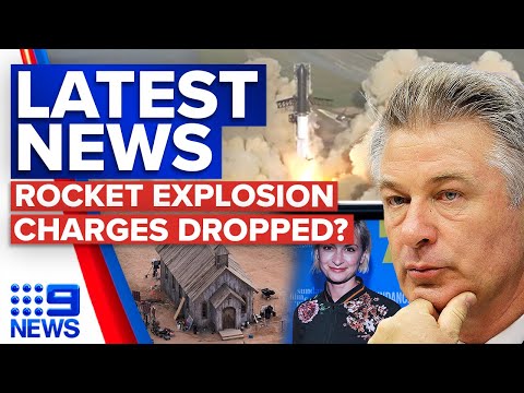 Spacex rocket explodes mid-air, charges to be dropped against alec baldwin | 9 news australia