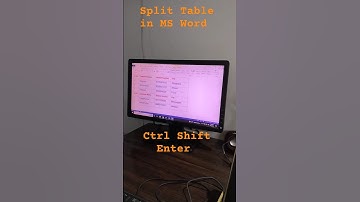 How to Split Table in MS Word With Computer Shortcut key #table #split  #computer #shortcuts #ms