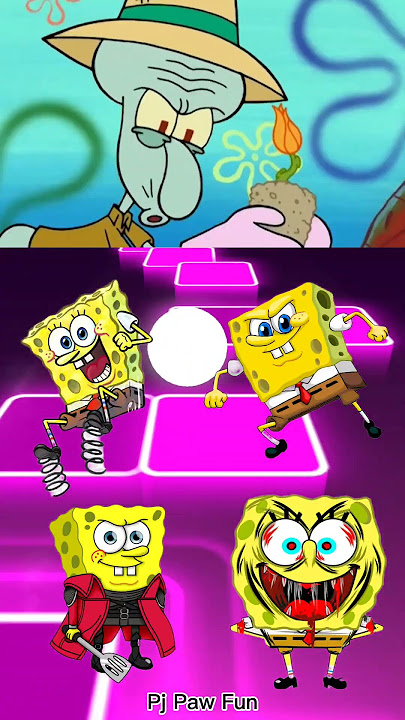 Squidward 🆚 Spongebob Squidward | Tiles Hop EDM Rush #shorts #tileshop #spongebob