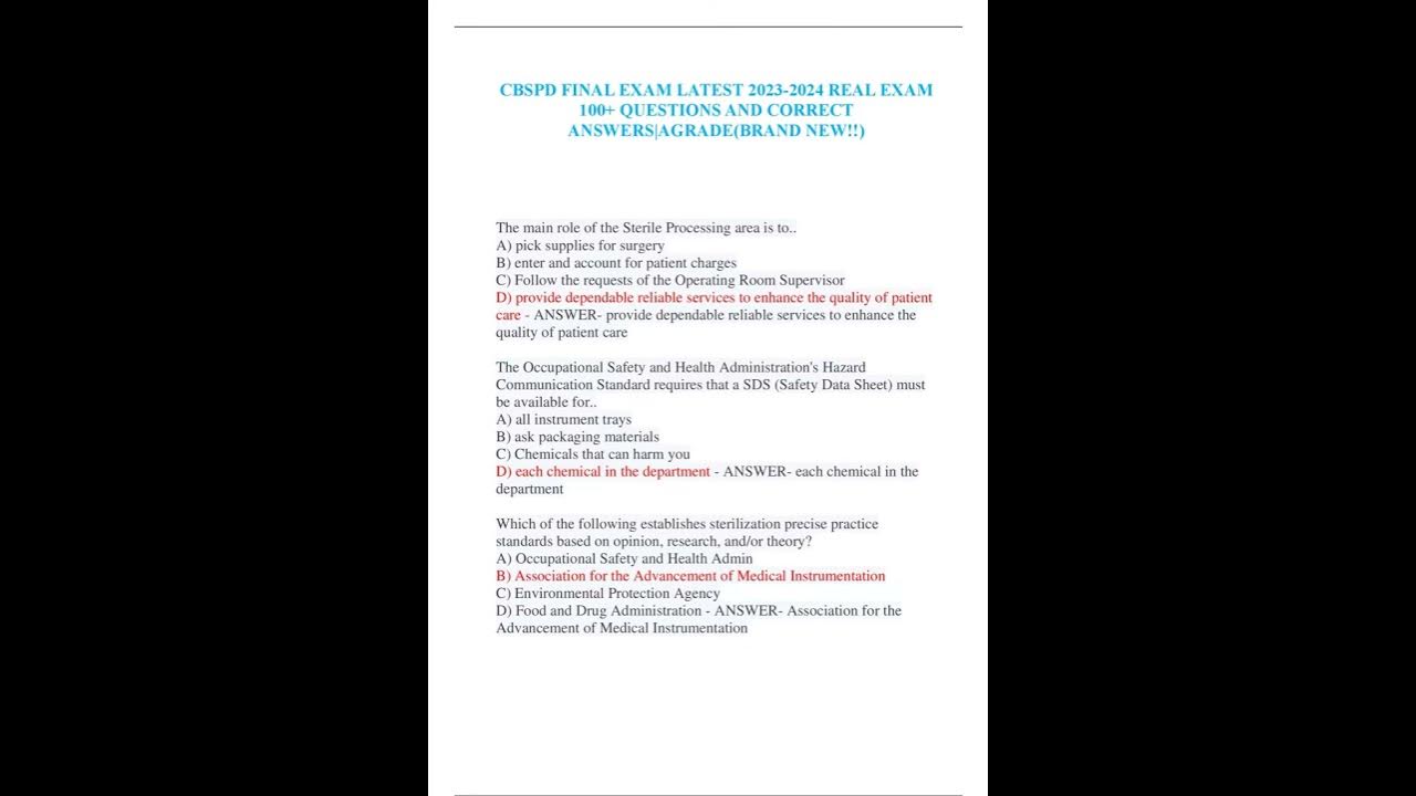 CBSPD FINAL EXAM LATEST 2023 2024 REAL EXAM 100+ QUESTIONS AND CORRECT