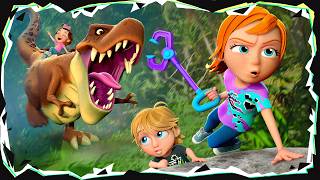 Adley and Niko Bug Catching Active ADVENTURE on PiRATE ISLAND!! Help them ESCAPE the DiNOSAUR