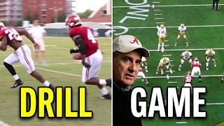 Former Alabama OLB Coach Sal Sunseri - Reaction Drill