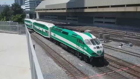 Metrolinx GO Transit and a UP Express action at Union Station in Toronto, Ontario on May 25th, 2018