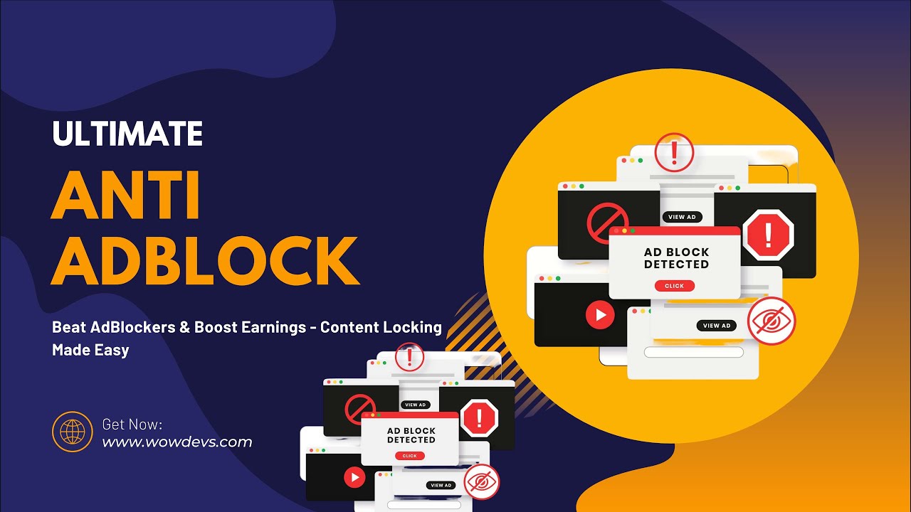 Ultimate Anti AdBlock Plugin for WordPress | Detect & Block AdBlock Users Easily! | wowDevs