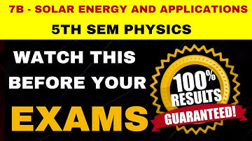 5th sem physics 7B  Imps with answers PDF  | 7B SOLAR ENERGY AND APPLICATIONS Imps   | Telugu