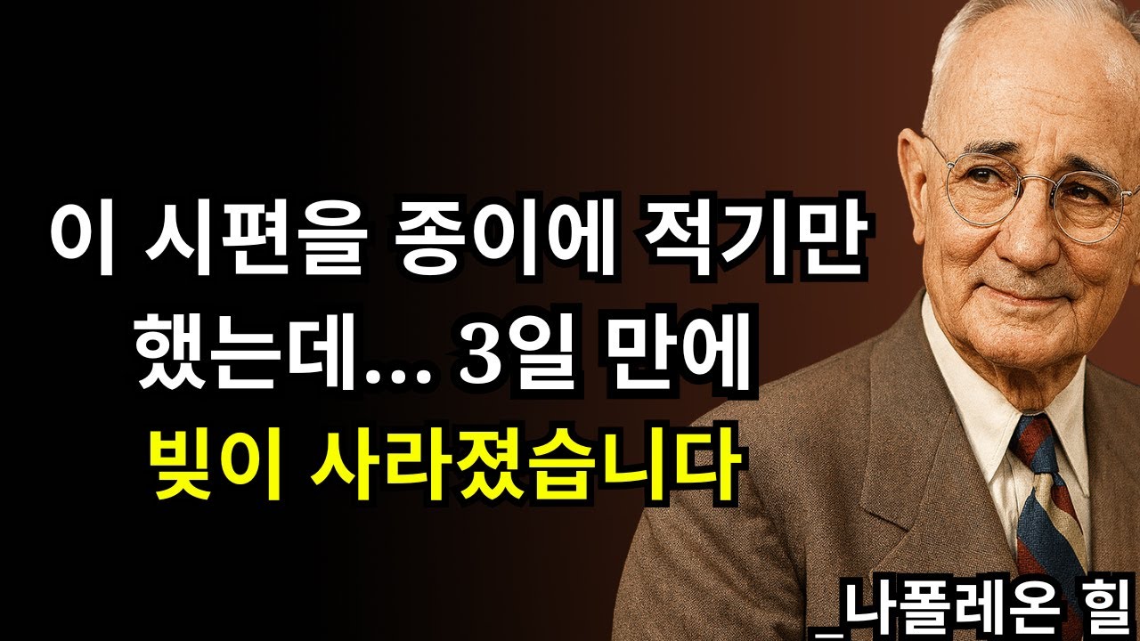 이 시편 한 줄, 종이에 적고 3일 만에 빚에서 해방됐습니다 | 나폴레온 힐