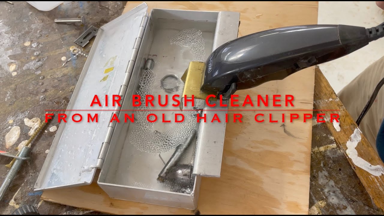 Air brush cleaner from a hair clipper 