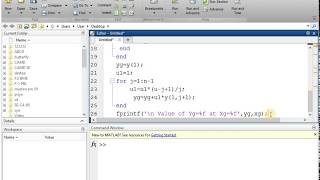 MATLAB Program on Newton's forward Interpolation method