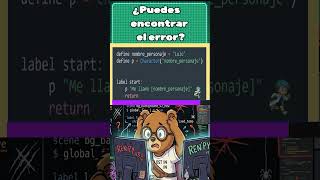 #shorts 😱 El Intruso: Encuentra el Bug 2🕵️🧐 #renpy #indiedev #trivia #programacion #visualnovel