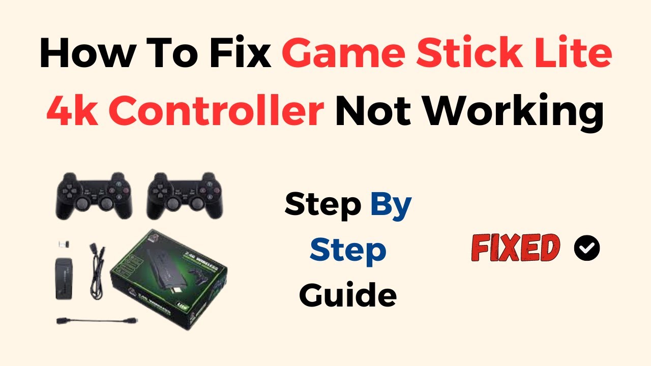 How To Fix Game Stick Lite 4k Controller Not Working YouTube