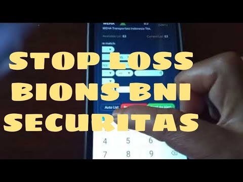 Cara pasang stop loss di Bions BNI Securitas hanya pakai HP