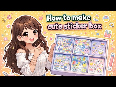 How to make cute stickers/ homemade DIY stickers ❌no glue gun ✅very easy / paper craft