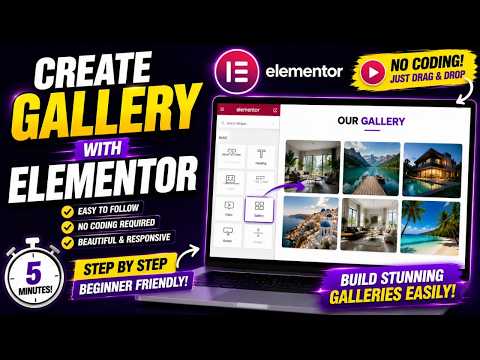 How to Create Gallery in WordPress with Elementor Pro | Create Gallery with Elementor