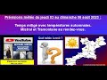 Prévisions météo du jeudi 03 au dimanche 06 août 2023