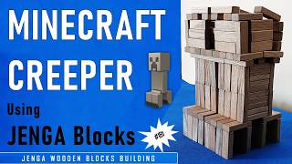 Jenga Tutorial 181: Trying to make a Minecraft Creeper with Jenga Blocks #jenga #minecraft #creeper