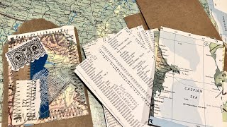 Old map Artist Trading Cards ATC Ephemera for Junk Journal or Pocket Envelope