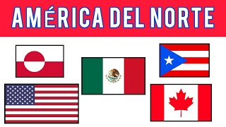 Banderas de los paises de America del Norte Adivina y aprende
