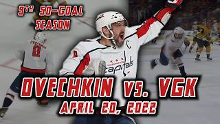 Ovechkin Ties The Record For 50-Goal Seasons (4/20/2022)