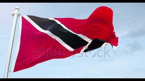 Trinidad and Tobago Flag Waving loop 4K