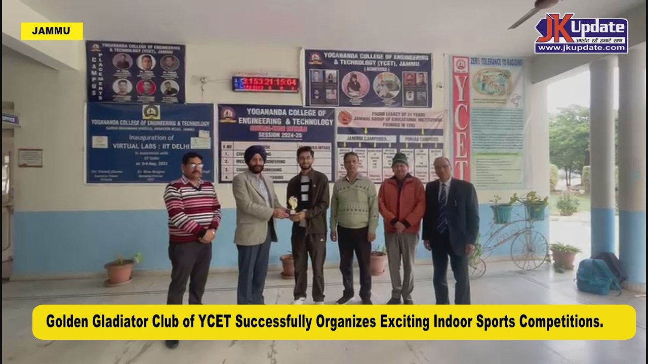 Golden Gladiator Club of YCET Successfully Organizes Exciting Indoor Sports Competitions.