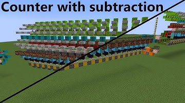 Minecraft binary counter with subtraction