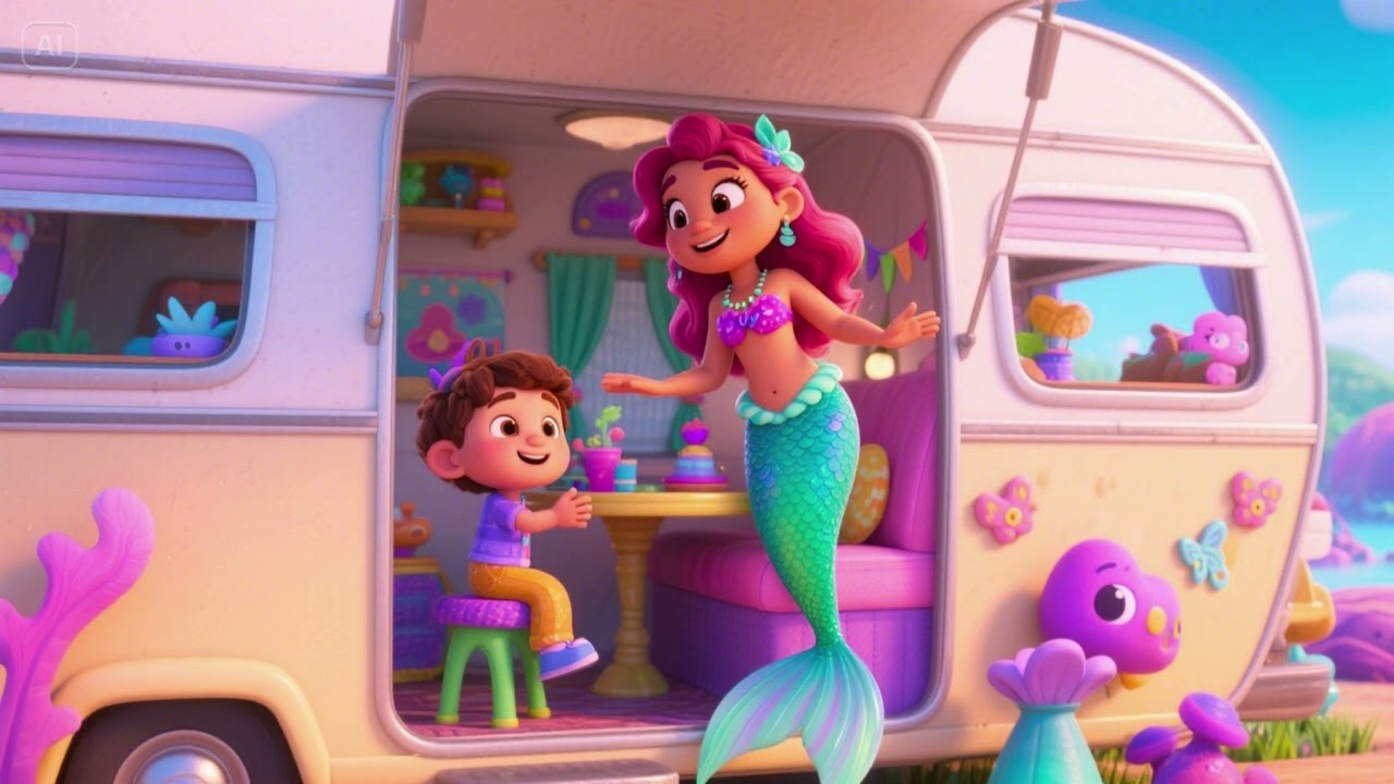 The Mermaid in the Camper Van | Nursery Rhymes & Kids Songs