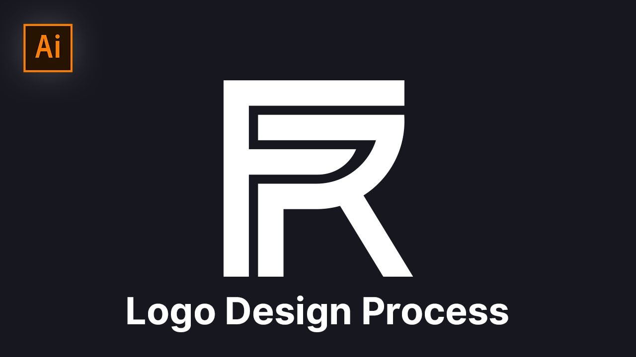 How to Design Creative FR Monogram Logo in Illustrator | 