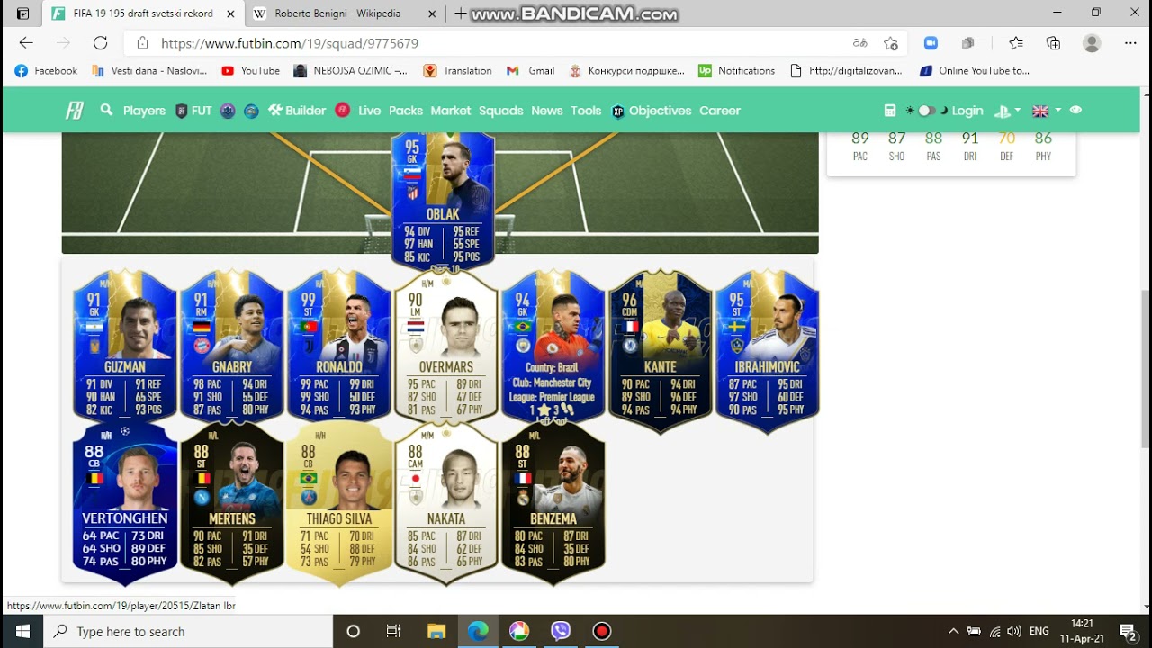 dobio sam 195 draft na fifa 19 futbin draftu.