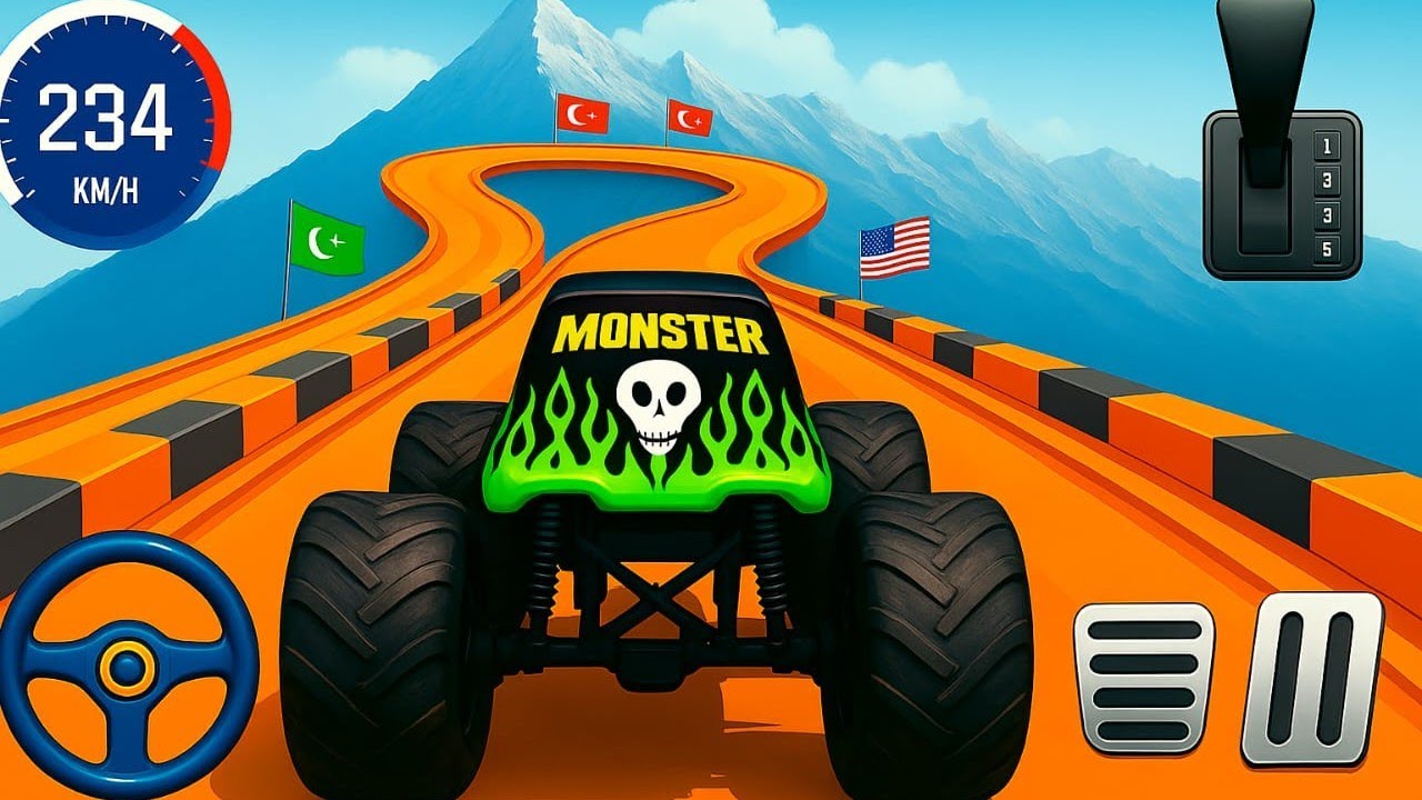 Monster Truck Mega Ramp Extreme Racing - Mega Ramp Monster Truck Racing - Android Gameplay