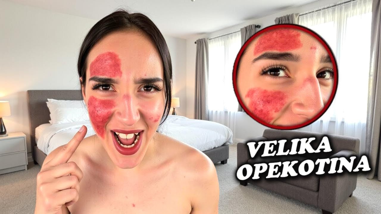 AU JAKO JE OPEKLA LICE SA VRUĆOM VODOM