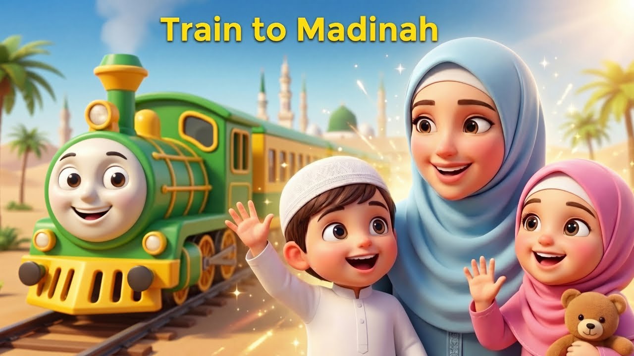 Choo Choo Train To Madinah | islamic kids song | Muslim Kids Learning Nasheed Adventure