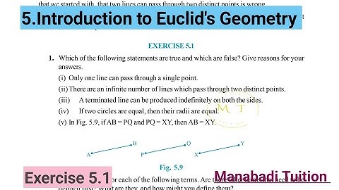 9th class maths|Chapter 5|🤷‍♀️Euclid