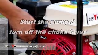 How to start water pumpGasoline water pump operation
