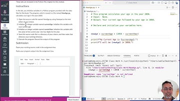 Lab 2-1: Initializing Python Variables
