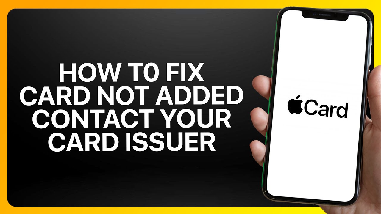 How To Fix Card Not Added Contact Your Card Issuer ! Tutorial - YouTube
