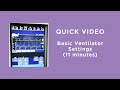 Basic Ventilator Settings