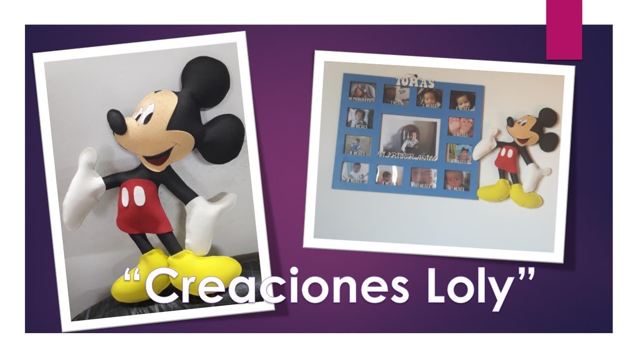 Mickey 3D para portaretrato 12 meses Bebé