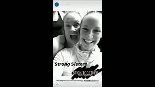 Danielle Savre working out with her sister Stephanie - Instagram Stories Content