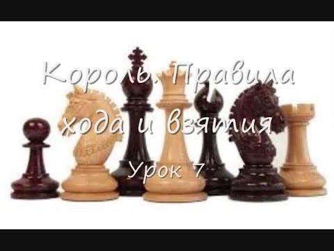 Король  Правила хода и взятия  Урок 7