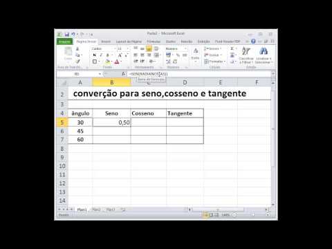 Convertendo angulo em seno , cosseno e tangente 10)