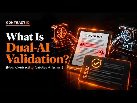 What Is Dual-AI Validation? | How ContractIQ Catches AI Errors