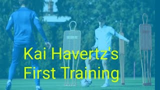 Kai Havertz's First Training Session At Cobham